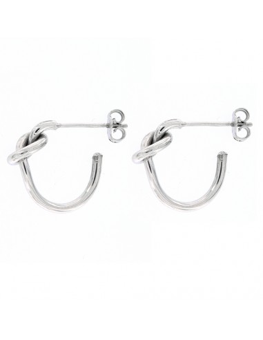 Orecchini Argento Rodiato Nodo