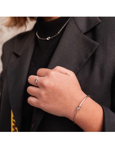 Bracciale Argento Rodiato Nodo 2