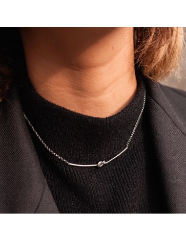 Collana Argento Rodiato Nodo