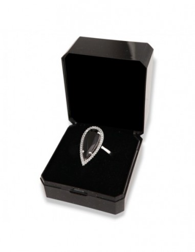 Anello Argento Rodiato Principessa Nera 7x17 [1ffa1dc1]