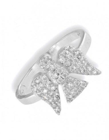 Anello Argento Rodiato Angelo Zirconi Pavè [38de1c12]