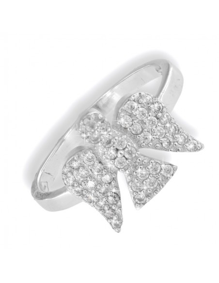 Anello Argento Rodiato Angelo Zirconi Pavè [38de1c12]