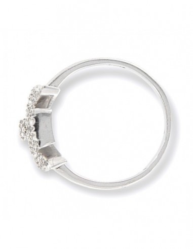 Anello Argento Rodiato Angelo Zirconi Pavè [0d983bac]