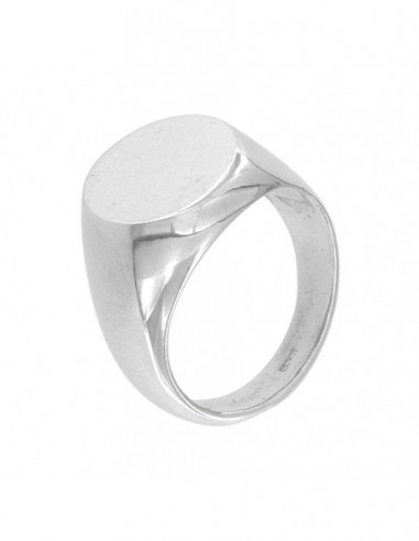 Anello Argento Rodiato Chevalier Scudo Tondo [054de7a7]
