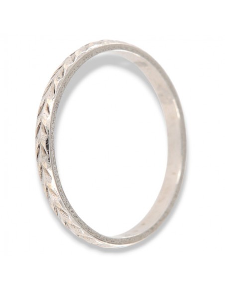 Anello Argento Rodiato Squamato [66e11568]