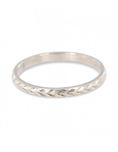 Anello Argento Rodiato Squamato [08da9761]