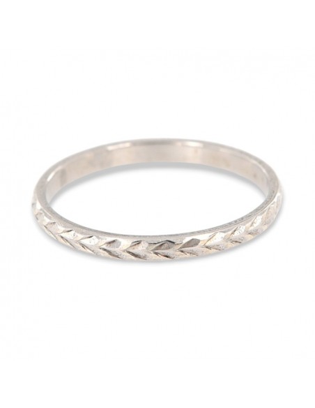 Anello Argento Rodiato Squamato [08da9761]