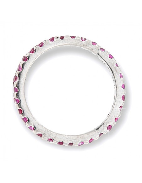 Anello Argento Rodiato Eternity Zirconi Viola 2MM [44bbdf69]