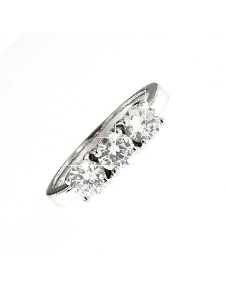 ANELLO ARGENTO 925‰ TRILOGY ZIRCONI 5 MM [fbaa0c97]