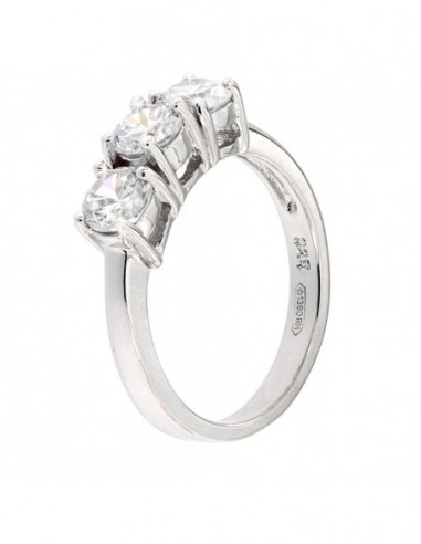 ANELLO ARGENTO 925‰ TRILOGY ZIRCONI 5 MM [228c4f9a]