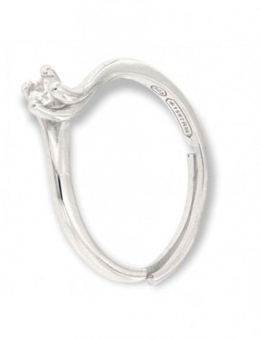 Anello Argento Rodiato Solitario Zircone 3 MM [f92246f6]
