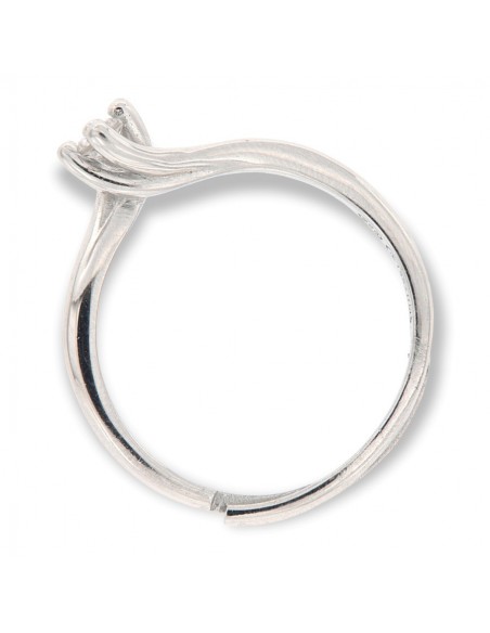 Anello Argento Rodiato Solitario Zircone 3 MM [fc7201e8]