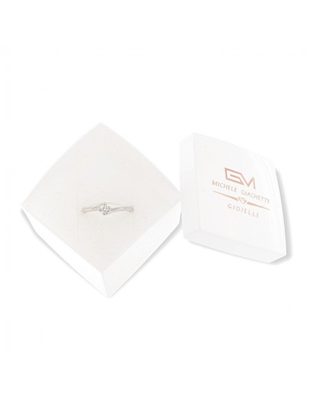 Anello Argento Rodiato Solitario Zircone 3 MM [924983e1]