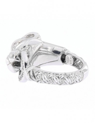 Anello Argento Rodiato Pantera Liscia Con Zirconi [fcf5ad30]