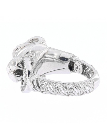 Anello Argento Rodiato Pantera Liscia Con Zirconi [fcf5ad30]