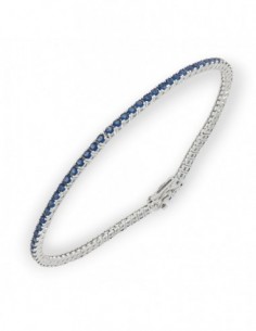 Bracciale Argento Tennis Zirconi Blu 2MM 18CM [c9e138b7]