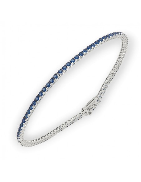 Bracciale Argento Tennis Zirconi Blu 2MM 18CM [c9e138b7]