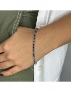 Bracciale Argento Tennis Zirconi Blu 2MM 18CM [c9e138b7] 2