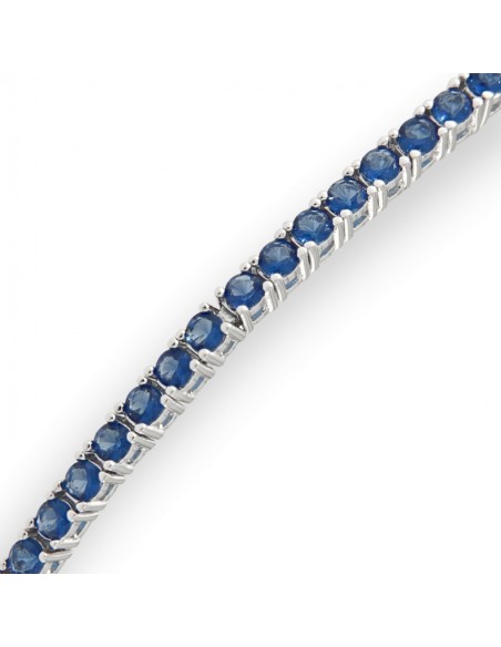 Bracciale Argento Tennis Zirconi Blu 2MM 18CM [f48c2a58]