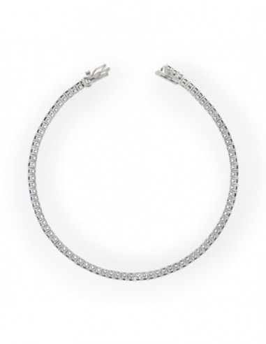 Bracciale Argento Tennis Zirconi Blu 2MM 18CM [4391eb5c]