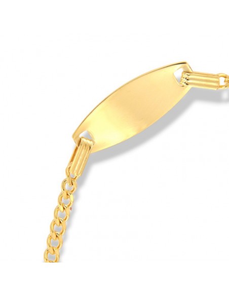 Bracciale Argento Dorato Neonato Piastra Centrale [d6514c81]