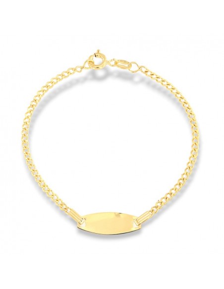 Bracciale Argento Dorato Neonato Piastra Centrale [614c8d85]
