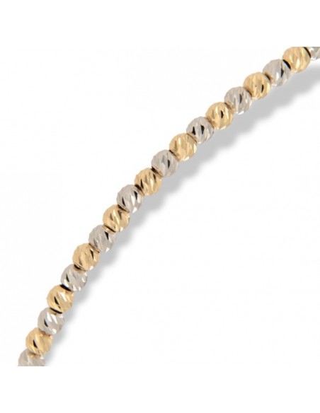 Bracciale Oro Giallo Sfere Alternate Oro Bianco 2M [d70c8a1d]