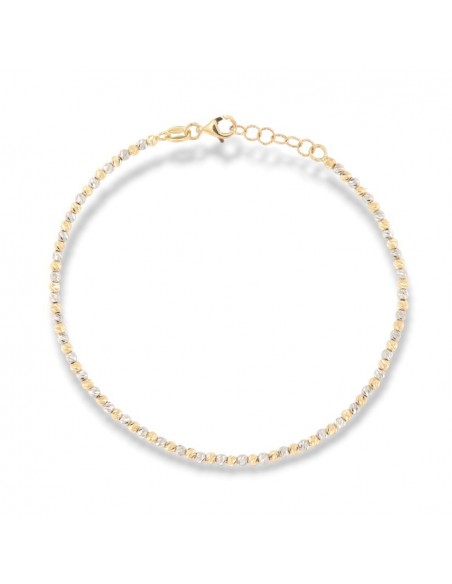 Bracciale Oro Giallo Sfere Alternate Oro Bianco 2M [60114b19]