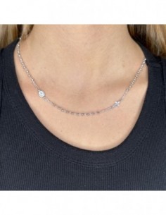 Collana Oro Bianco Rosario Sfere Lisce [a1bace3c] 2