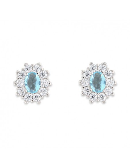 Orecchini Argento Rodiato Principessa Celeste 4x3M [6fc8d65e]