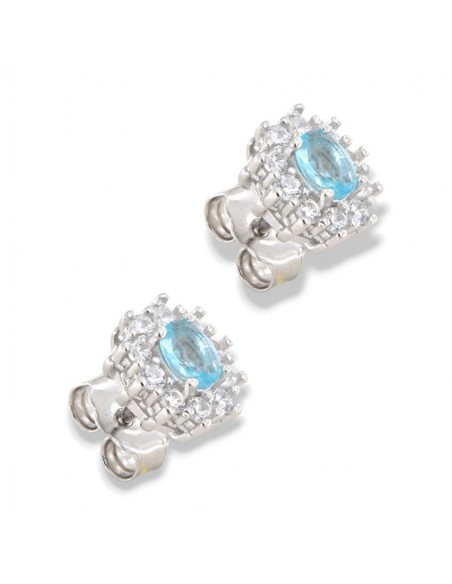 Orecchini Argento Rodiato Principessa Celeste 4x3M [4c175237]