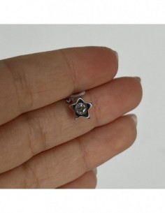 Ciondolo Oro Bianco Stella Con Zircone Centrale [536a09eb] 2