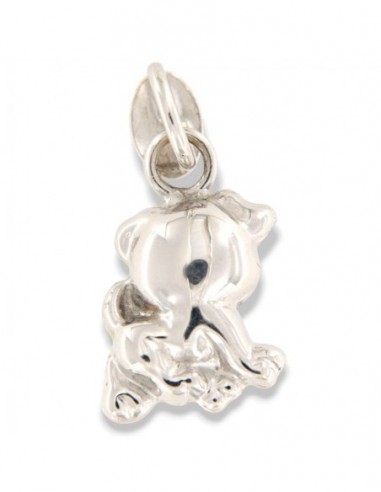 Ciondolo Oro Bianco Cagnolino [74b5128b]