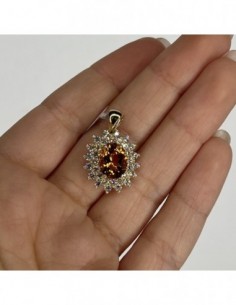Ciondolo Oro Giallo Principessa Arancione 10x8MM [35d3b213] 2