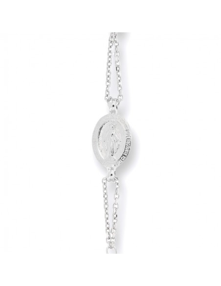 Bracciale Oro Bianco Rosario Sfere Sfaccettate [6a1685f6]