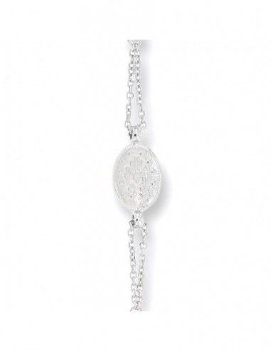Bracciale Oro Bianco Rosario Sfere Sfaccettate [dd0b44f2]