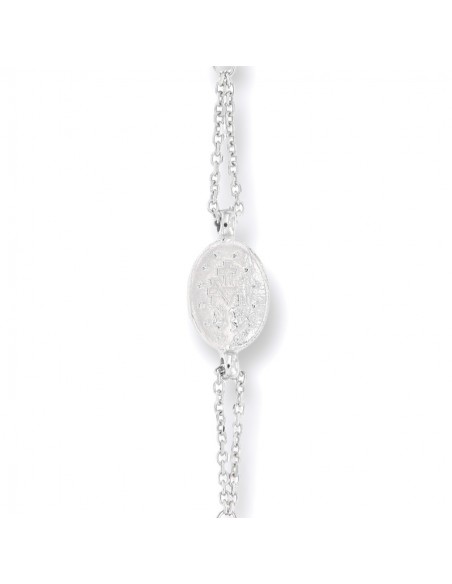 Bracciale Oro Bianco Rosario Sfere Sfaccettate [dd0b44f2]