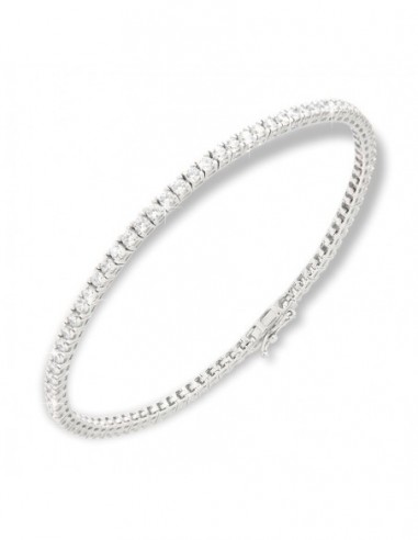 Bracciale Oro Bianco Tennis Zirconi Bianchi 2,5MM [d836f2e3]