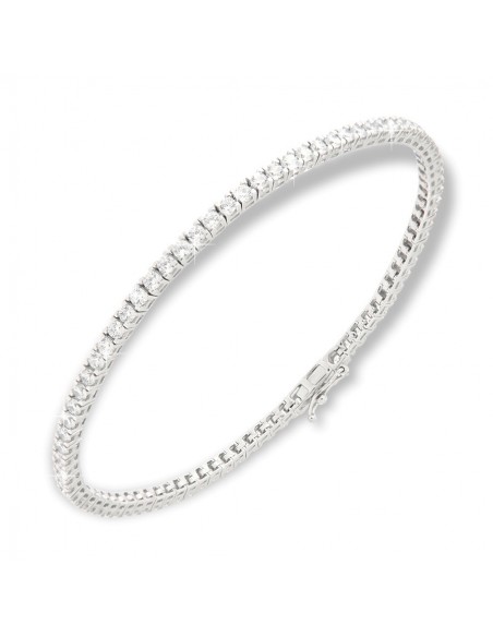 Bracciale Oro Bianco Tennis Zirconi Bianchi 2,5MM [d836f2e3]