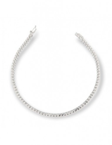 Bracciale Oro Bianco Tennis Zirconi Bianchi 2,5MM [ff518ef3]