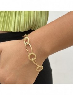 Bracciale Oro Giallo Maglie Ovali E Tonde Rigate [2da4ae11] 2
