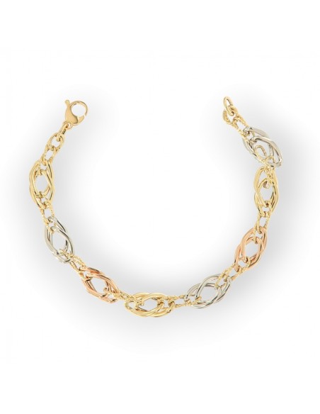 Bracciale Oro Giallo e Bianco Grumetta 1+1 [b925e3c7]