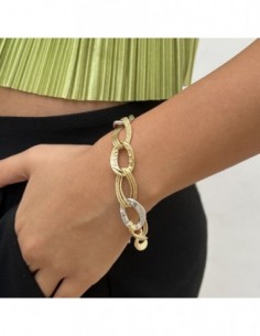 Bracciale Oro Giallo Grumetta Maglie Alternate [5253007b] 2