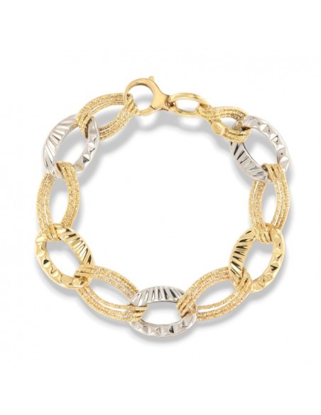 Bracciale Oro Giallo Grumetta Maglie Alternate [4197ab0e]