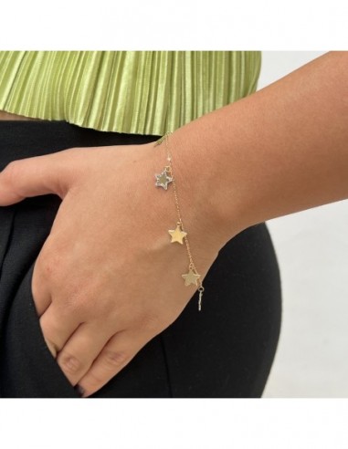 Bracciale Oro Giallo Stelle Bordo Diamantato [fb885dc7]