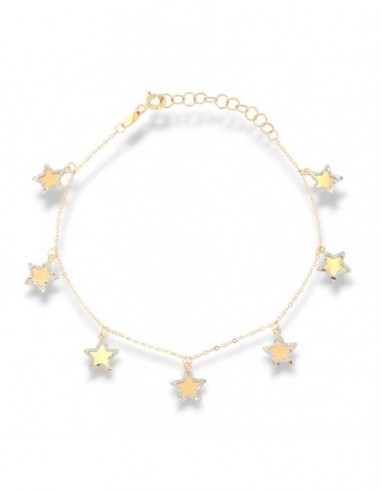 Bracciale Oro Giallo Stelle Bordo Diamantato [49c5dbdd]