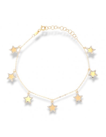Bracciale Oro Giallo Stelle Bordo Diamantato [49c5dbdd]