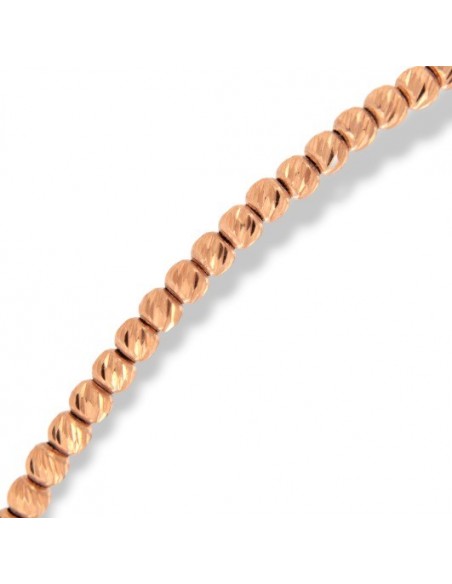 Bracciale Oro Rosa Sfere Sfaccettate 2MM [f7cd2998]