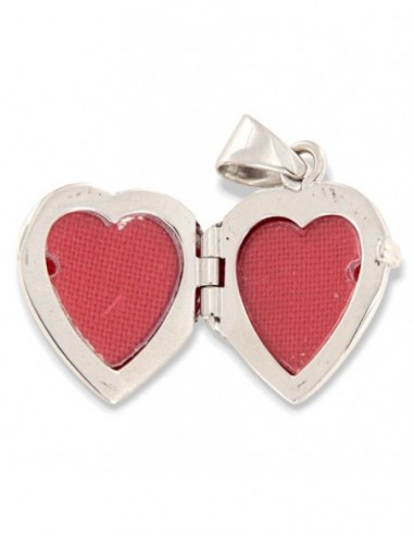 Ciondolo Oro Bianco Cuore Portafoto Apribile [d0e046f2]