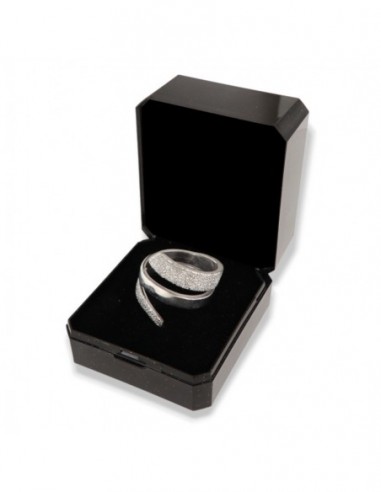 Anello Argento Rodiato Serpente Diamantato [a53c25f9]